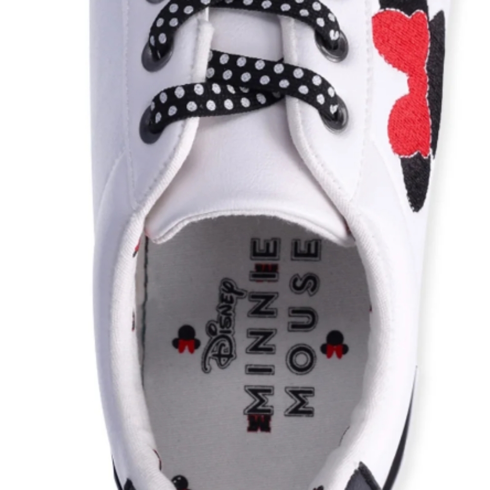 Minnie Mouse Low Top Sneakers Disney White Shoe - Picture 3 of 6